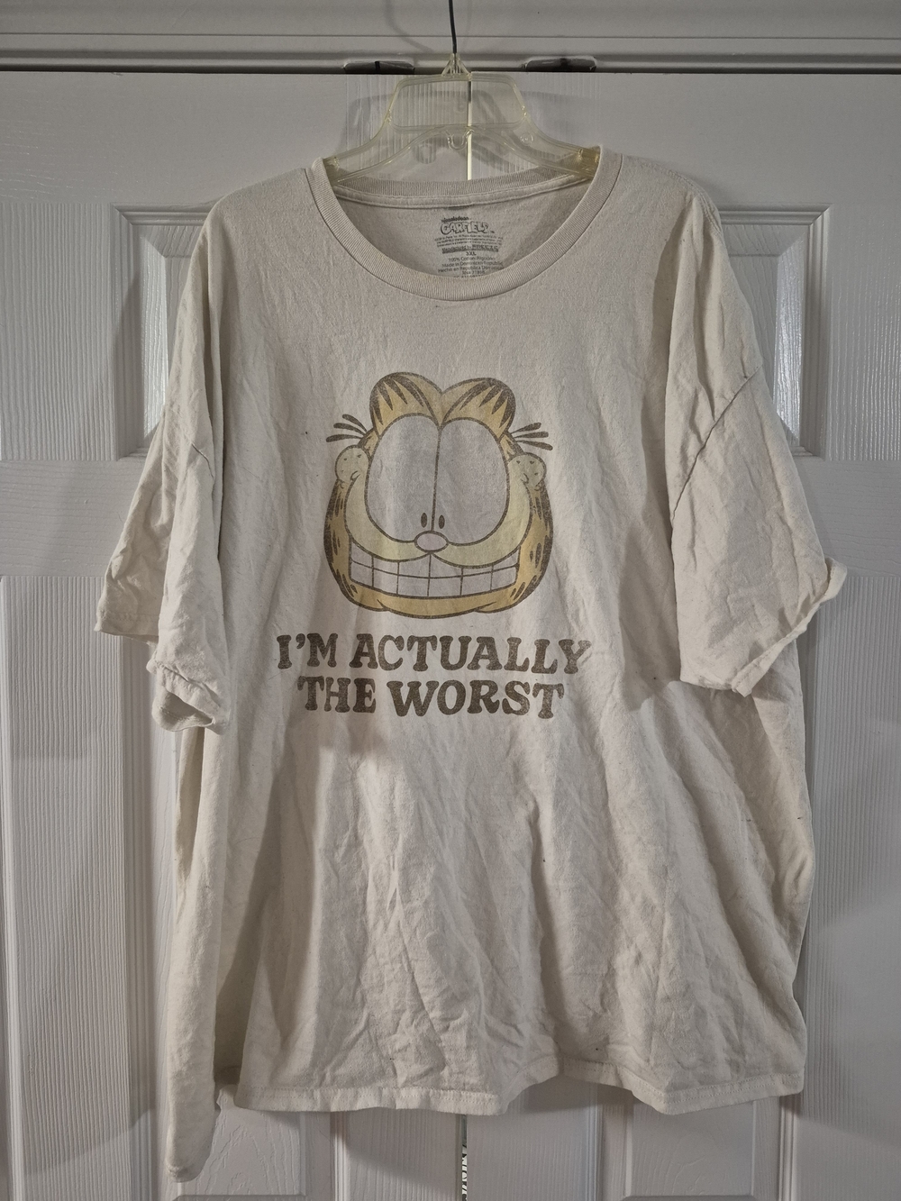 Nickelodeon Cream Garfield Graphic Tee - Brown Print